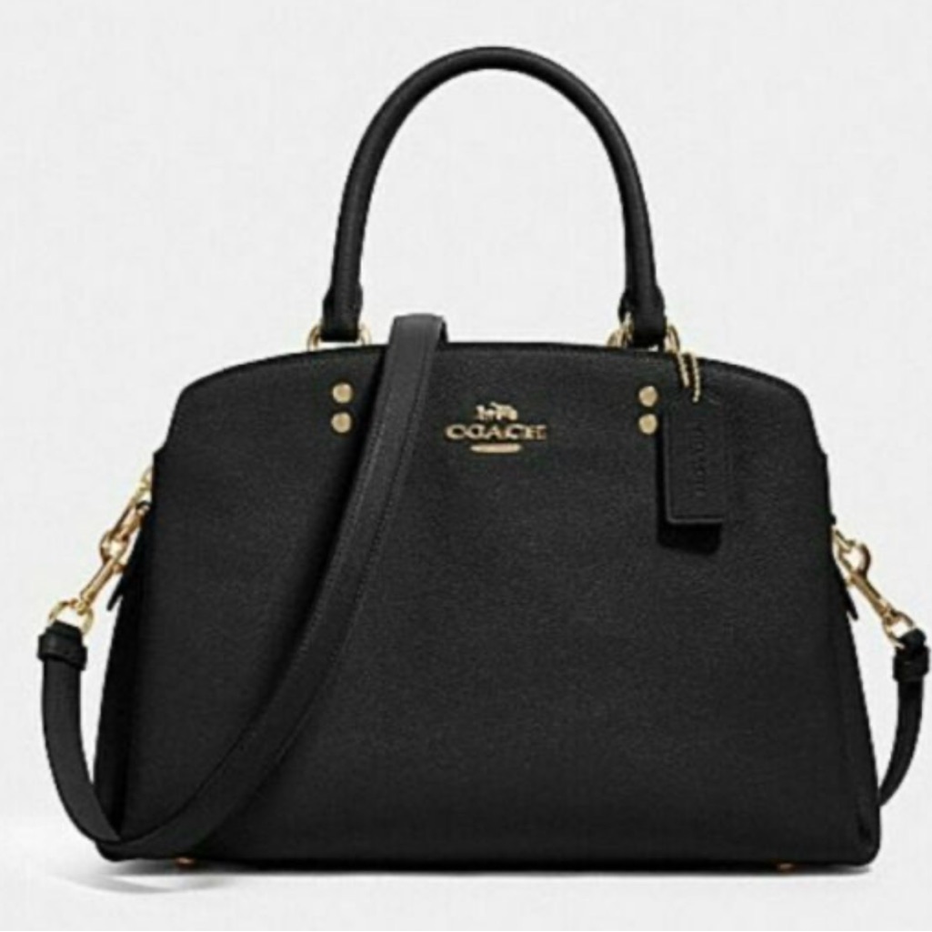 Coach Black Leather Lillie Satchel Bag Nwt
